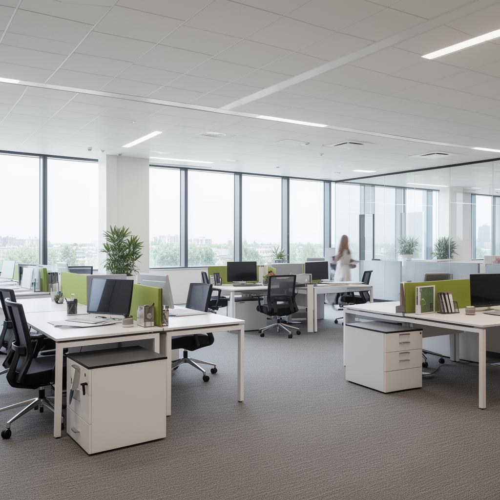Interior of a modern modular site office
